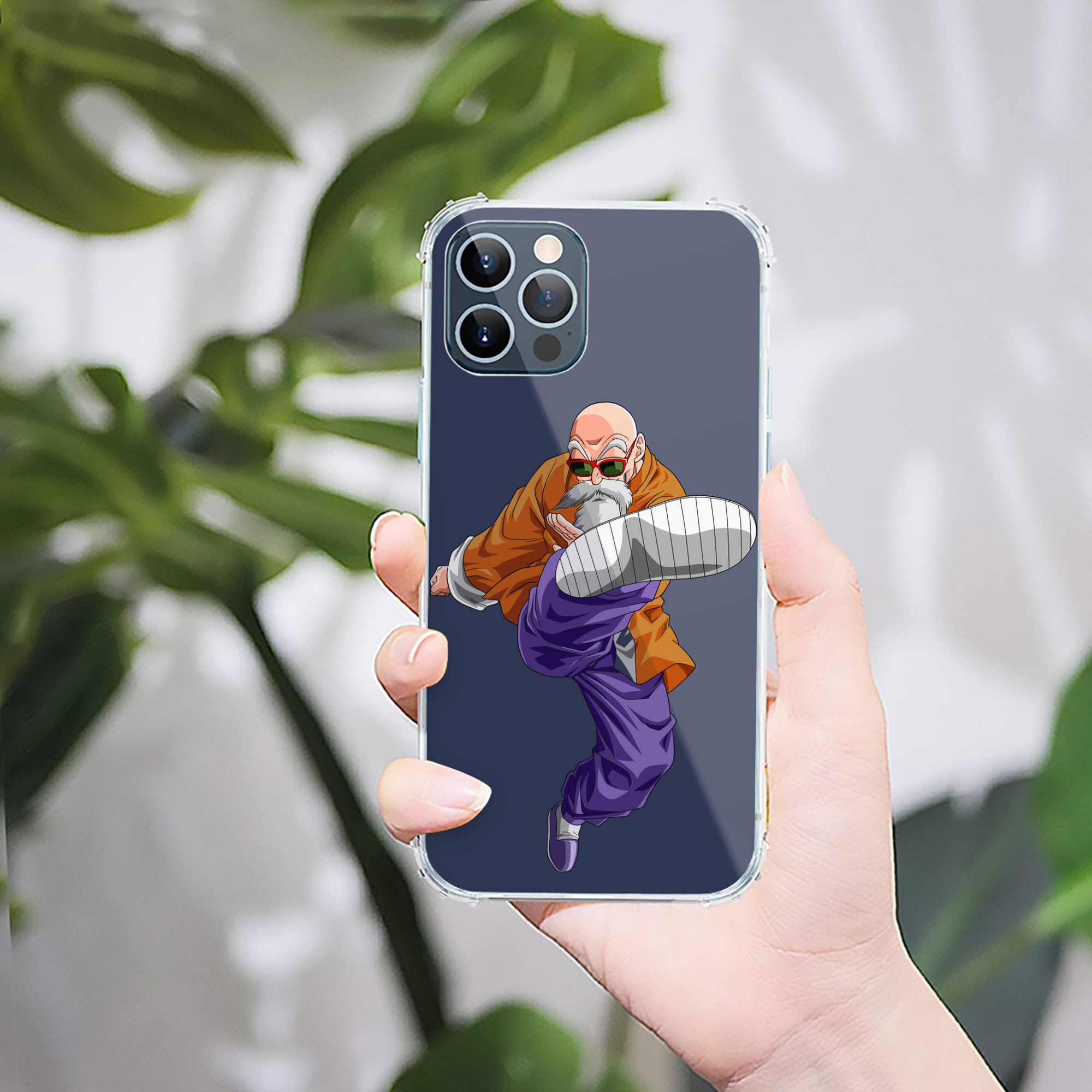 （画像用） ドラゴンボール 亀仙人（かめせんにん） DRAGON BALL Master Roshi Kame Sennin 【iPhone 12シリーズ対応】透明スマホケース（クリアソフトケース）